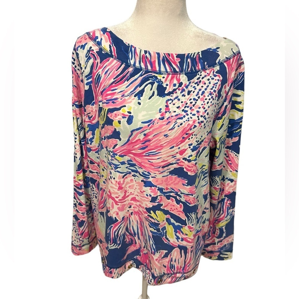 Lilly Pulitzer longsleeve top size L - Picture 2 of 9